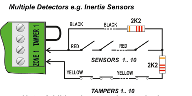 Dual EOL 2K2 multiple detectors wiring diagram