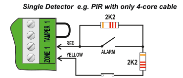 Dual EOL 2K2 single detector wiring diagram