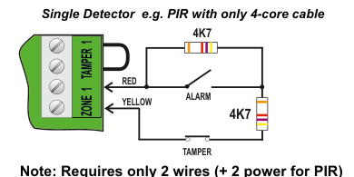 Dual EOL 4K7 single detector wiring diagram
