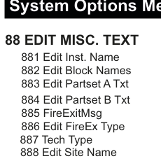88 Edit Misc. Text sub-menu tree