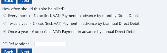 Billing Frequency Options