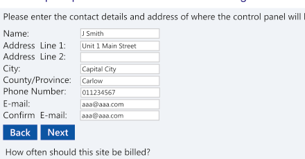 Installation Details Form