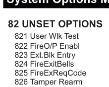 82 Unset Options sub-menu tree